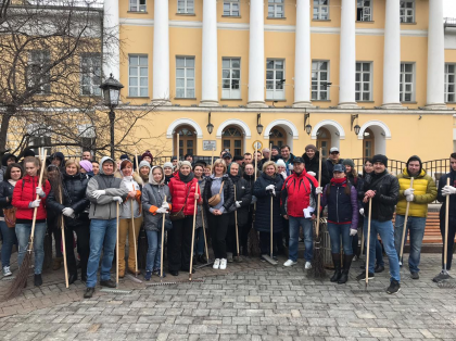 Фотоотчет субботника района Арбат 13 апреля